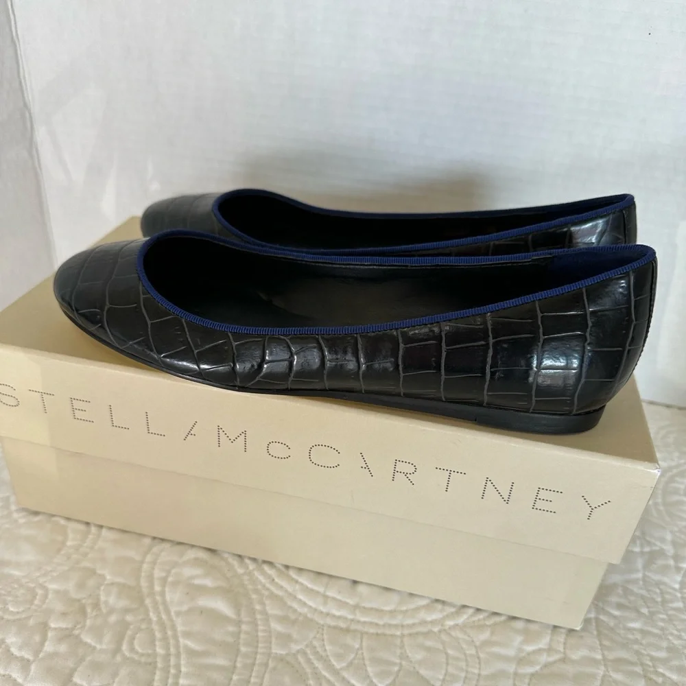 PRICE REDUCED! Stella McCartney Blue Ballet Flats Size 8 (38 EU) - Picture 9 of 10